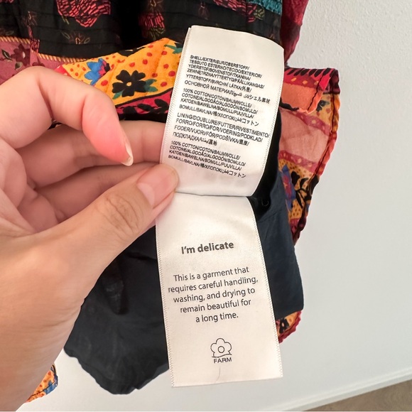 FARM RIO‎ Boho Indie Mixed Patchwork Mini Dress Cotton Gipsy XS - Picture 6 of 7